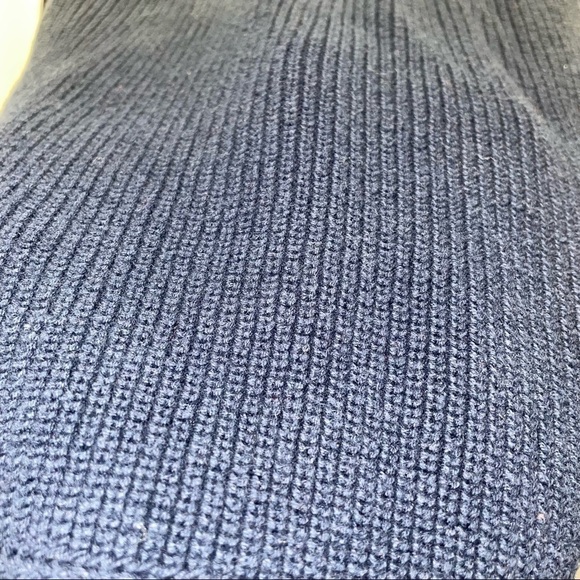 L.L Bean Sweater Ribbed Mock Neck Pullover Long Sleeve Henley 1/4th Button Up - Picture 4 of 6